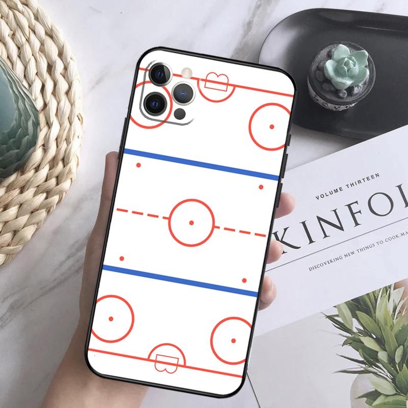 Ice Hockey Rink Phone Case For iPhone 16 15 14 13 12 11 Pro Max 12 13 Mini 7 8 16 Plus X XR XS Max Cover