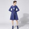 Designer Freizeitkleidung Trendige Kleidung Club Fit Damen Echtes Lammleder Kleid