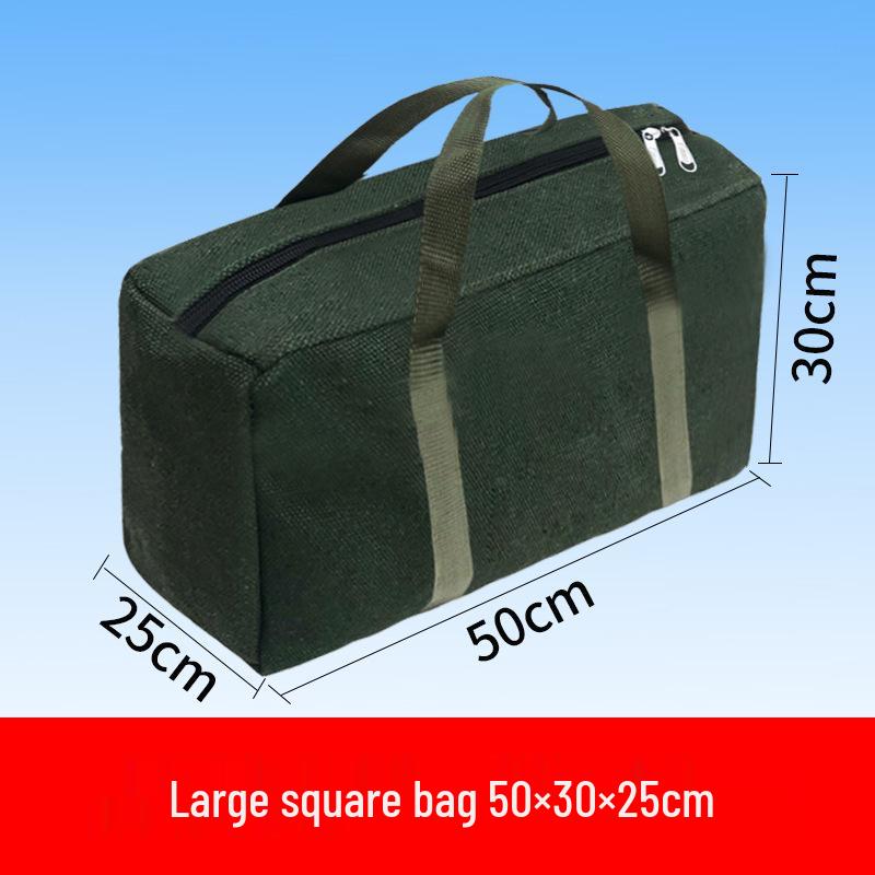 Large Capacity Thickened Canvas Electrician and Auto Repair Tool Bag