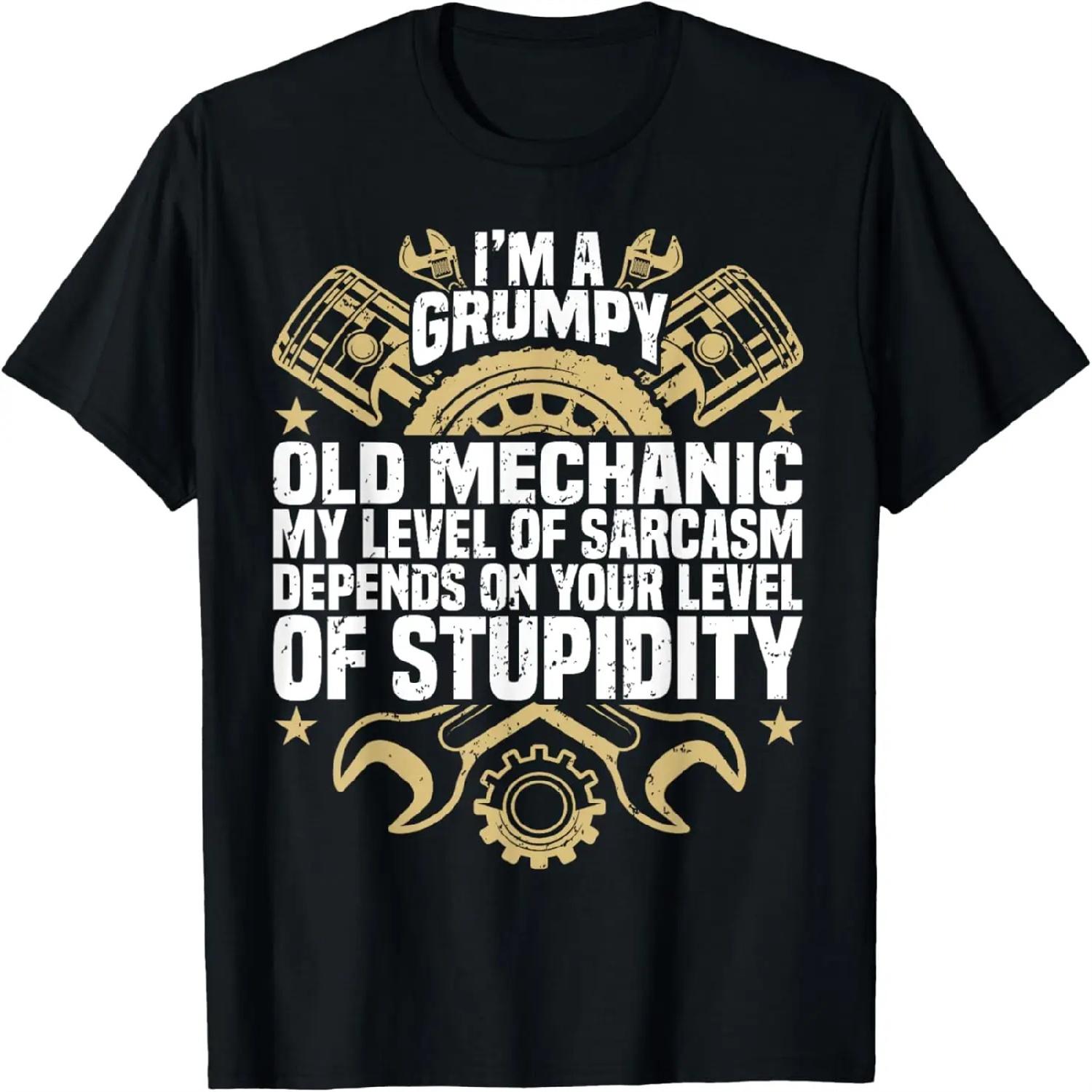 

I m A Grumpy Old Mechanic, Engine Quote, Motor, Car, Garage T-Shirt XXXXXL різнокольоровий