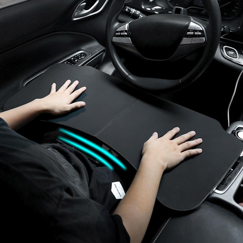 SEAMETAL Stolek podnos na jídlo Jídelní Podnos na nápoje Držák Skládací Stolek na notebook na volant do auta Vysoká stabilita Pevný Univerzální