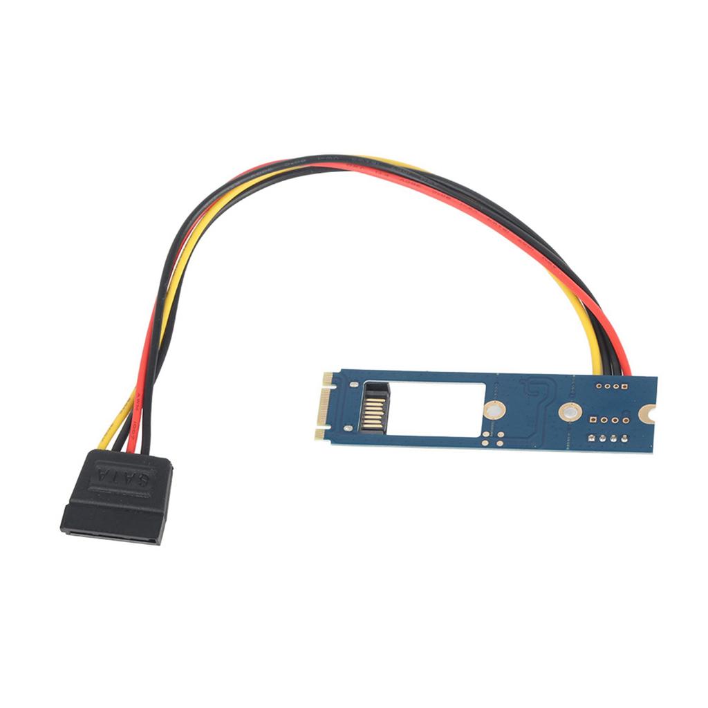 M2 TO SATA M.2 NGFF SATA to 7Pin SATA Horizontal Converter Adapter Card+4Pin Power Cable