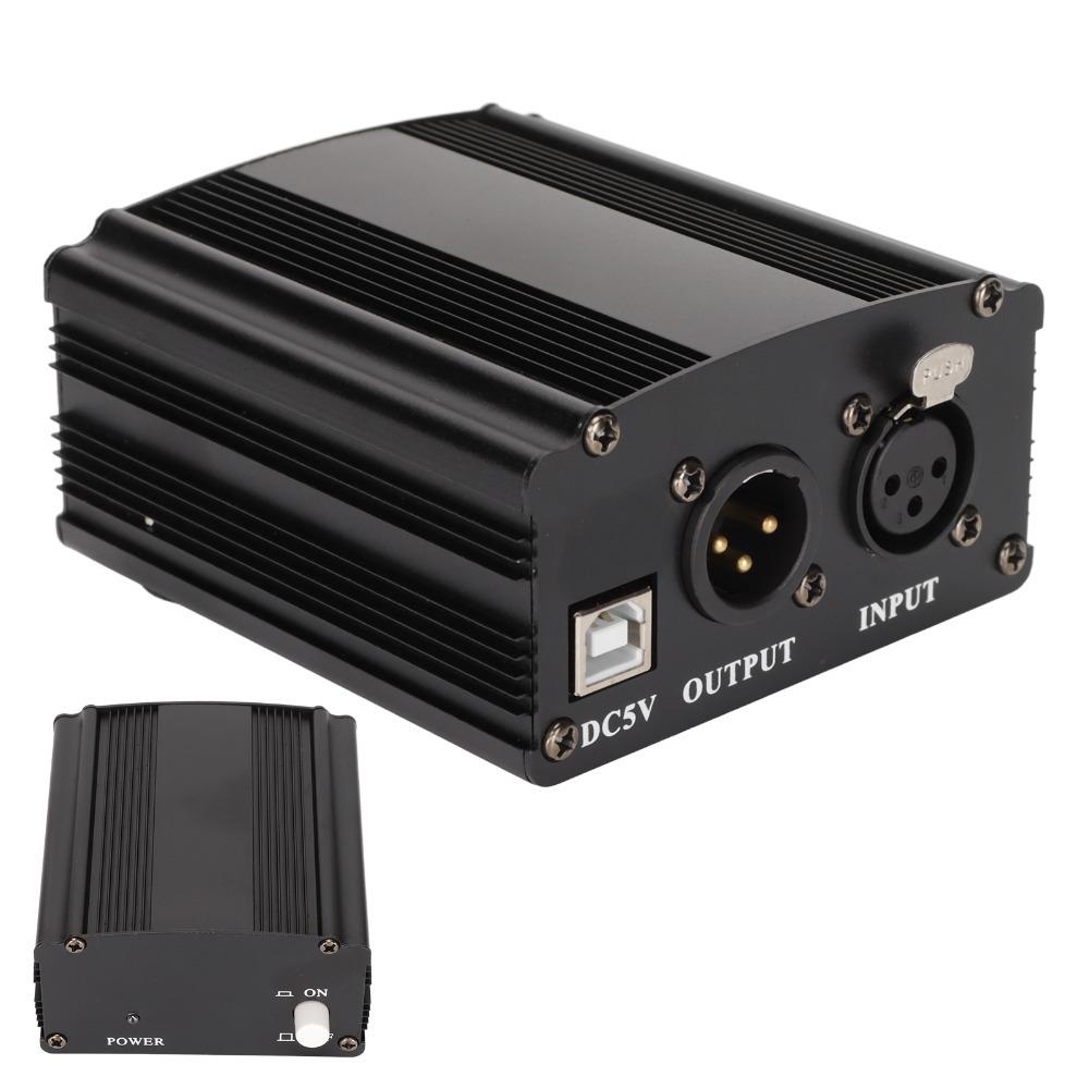 with XLR 3 Pin Cable and USB Cable Condenser Mic Power Supply USB Power Supply Computer Recording