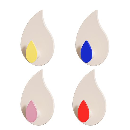 4Pcs Self Adhesive Wall Hooks Towel Coat Hangers Strong Load-bearing Simple Installation Bathroom Shower Storage Hooks