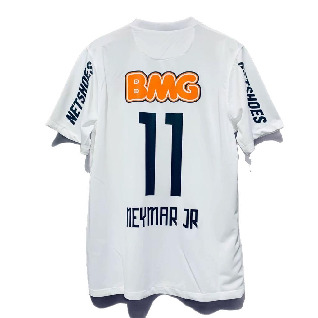 2012/13 Season Santos Jersey No. 11 Neymar Home White Short-sleeved Retro Commemorative Football Jersey