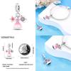 Suitable For 3Mm Authentic Bracelets Genuine Copper Color Pink Ballet Skirt Shoes Romantic Paris Decorative Charms Bead Elements Jewelry Creation