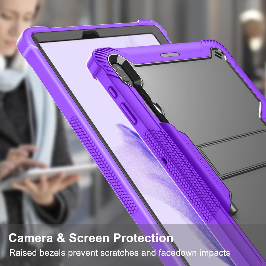 Anti-Slip Hybrid Case Universal For Galaxy Tab S8 S7 FE Plus 12.4 inch SM-X800 X806 T970 T975 T976 T730 T735 T736 Stand Cover
