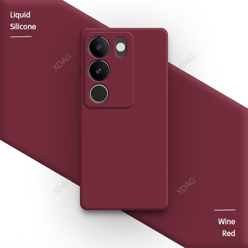 Capa de celular básica Pure Candy Color para VIVO V29 Pro V29Pro VIVOV29 5G Funda Soft Square Liquid Silicone Back Cover Luxury Carcasa