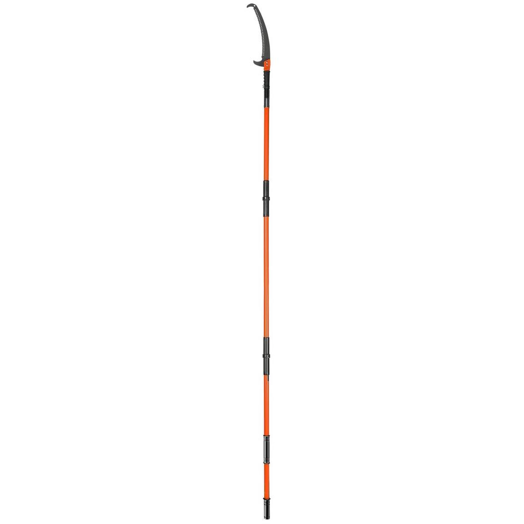 Manual Pole Saw, 7.3-27 Ft Extendable Tree Pruner, Sharp Steel Blade High Branches Trimming, Manual Branch Trimmer with Lightweight 8 Fiberglass