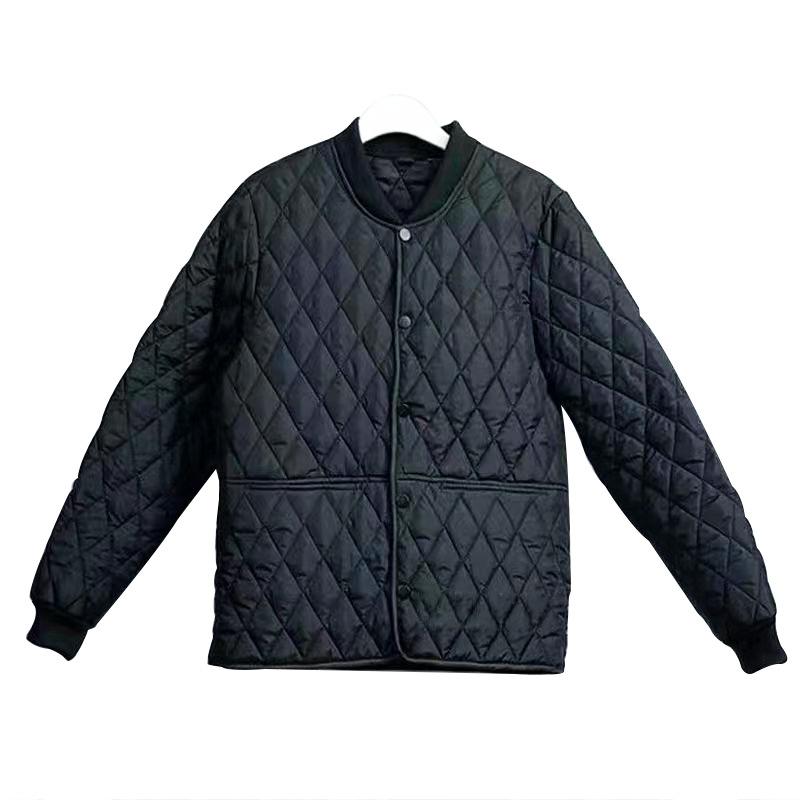 

2025 rhombus cotton clothes women s short winter loose casual light small cotton-padded clothes XXL (100-62.5 kg) чёрный