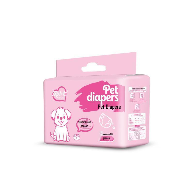 Dog Diapers: 60-Count Puppy & Dog Menstrual Pads for Males and Females