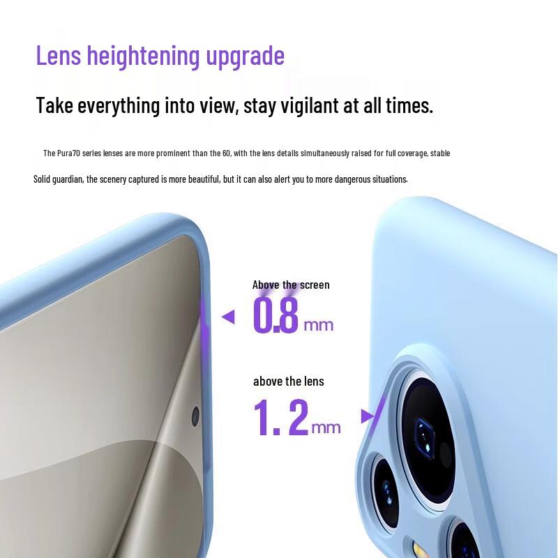 Zhilangni Huawei Pura Series Liquid Silicone Lens Protection Case