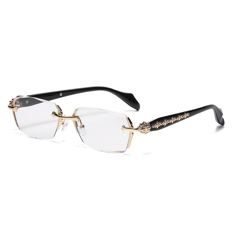 E-Commerce Frameless Men'S And Women'S Photosensitive Color-Changing Reading Glasses Han Fan Anti-Blue Reading Glasses