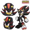 Wlags Handmade Sonic Shadow Black Backpack Plush Material Modern Cool Style