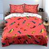 "Colorful Parrot Print Decor Set" Bedding Set with 1 Duvet Cover 2 Pillowcases Single Double King Queen Gift