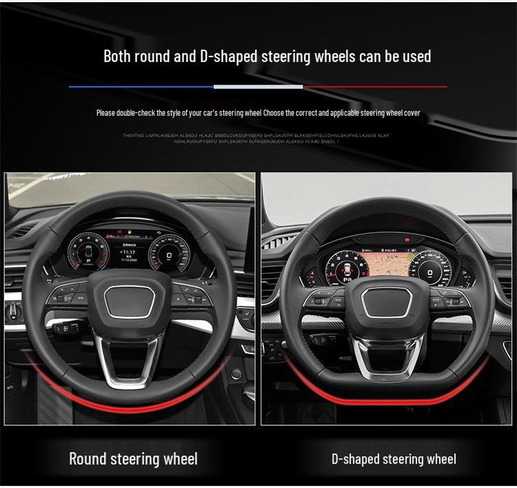 Jaguar Steering Wheel Cover: XEL, XFL, F-PACE, XJ, Suede & Leather, All-Seasons