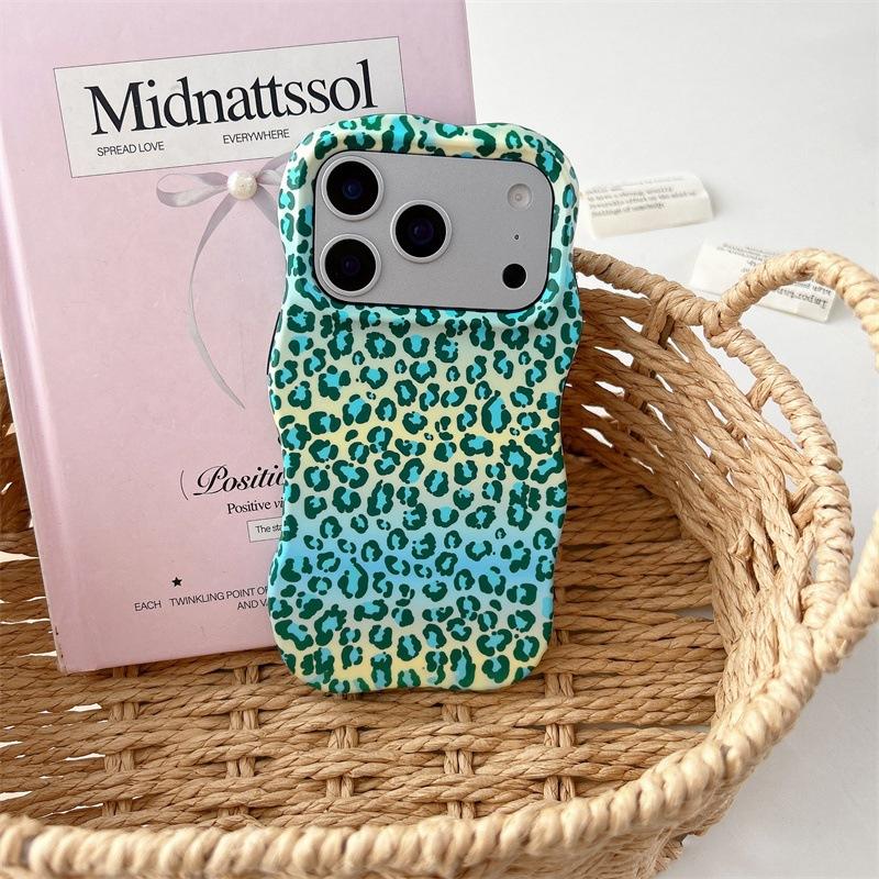 Classic Personalized Leopard Print Contrasting Color iPhone17 Mobile Phone Case Apple 15 Simple Anti-drop Two-in-one Film Protective Case