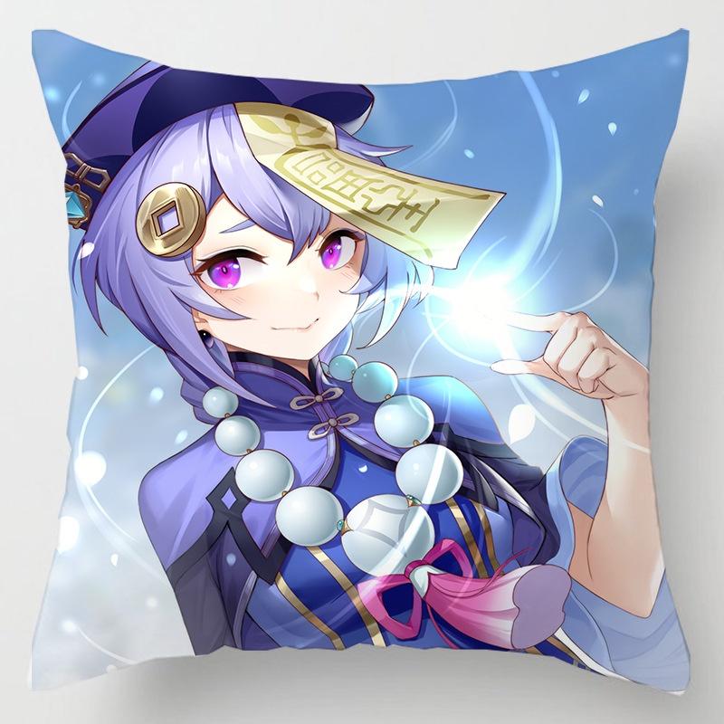 

Ударный 18-дюймовый чехол для подушки Genshin, мультяшная наволочка, украшение для дивана, автомобиль 8
