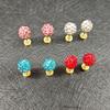 Stainless Steel Xiangbala Polymer Clay Ball Stud Earrings with Anti-Loss Twist Screw Design