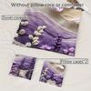 Comforter 3Pcs Purple 3D Floral And Butterfly Lavender Plant - Includes 1 And 2 S