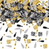 2026 New Year Confetti for Table Decorations, Golden Silver Cup Champagne Sprinkles Metallic Foil 2026 New Year Table Confetti Sequ for Party