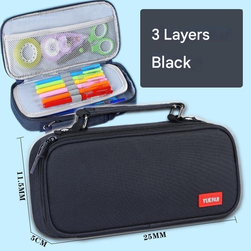Large Capacity 5 Layers Pencil Cases Pencil Pouch Pen Holder Double Open Stationery Multifunction Double Layer Pen Bag