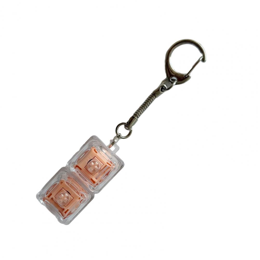

Stress Relief Keyboard Toy Keyboard Fidget Toy 2-In-1 Stress Relief Button Clicker Finger Decompression Keychain For Focus
