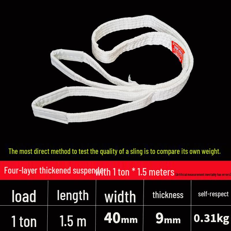 Polypropylene Thickened Acid-Washed Webbing Lifting Sling - Crane & Forklift Hoist Tie-Down Strap