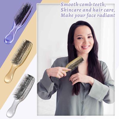New Scalp Cleaning Electroplating Massage Comb Household Gold-plated Comb Dry And Wet Dual-use Electroplating Hairdressing Comb
