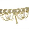 Mei New women's belt - rhinestone-embellished vintage metal coin pendant belly dance waist chain