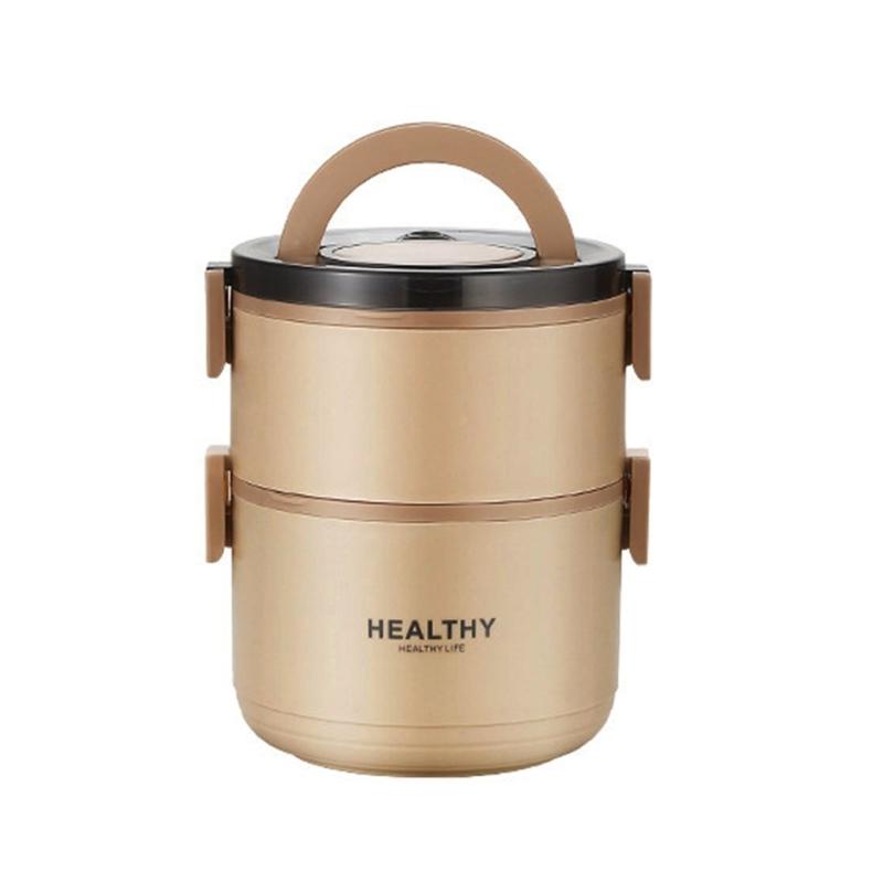 

Premium 304 Nonrust Steel Insulated Lunch Box Leak proof Design With Foldable Utensils For Office School Outdoor Use