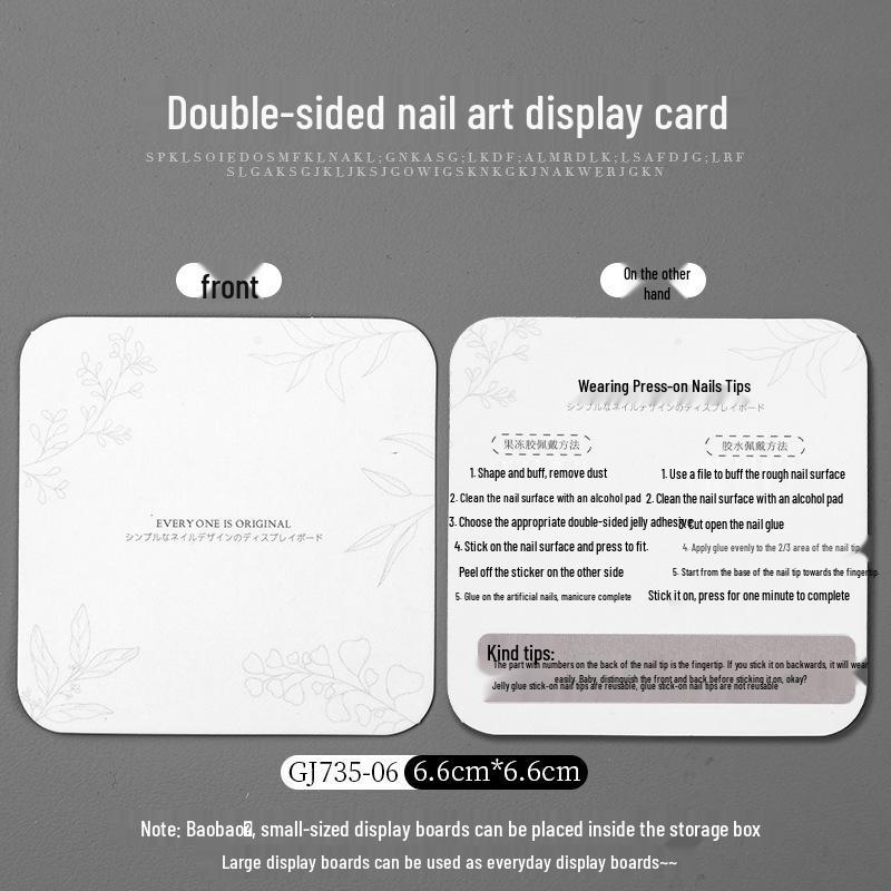 

Носимый дисплей и органайзер для нейл-арта: Двусторонняя доска для хранения типсов с украшениями Default