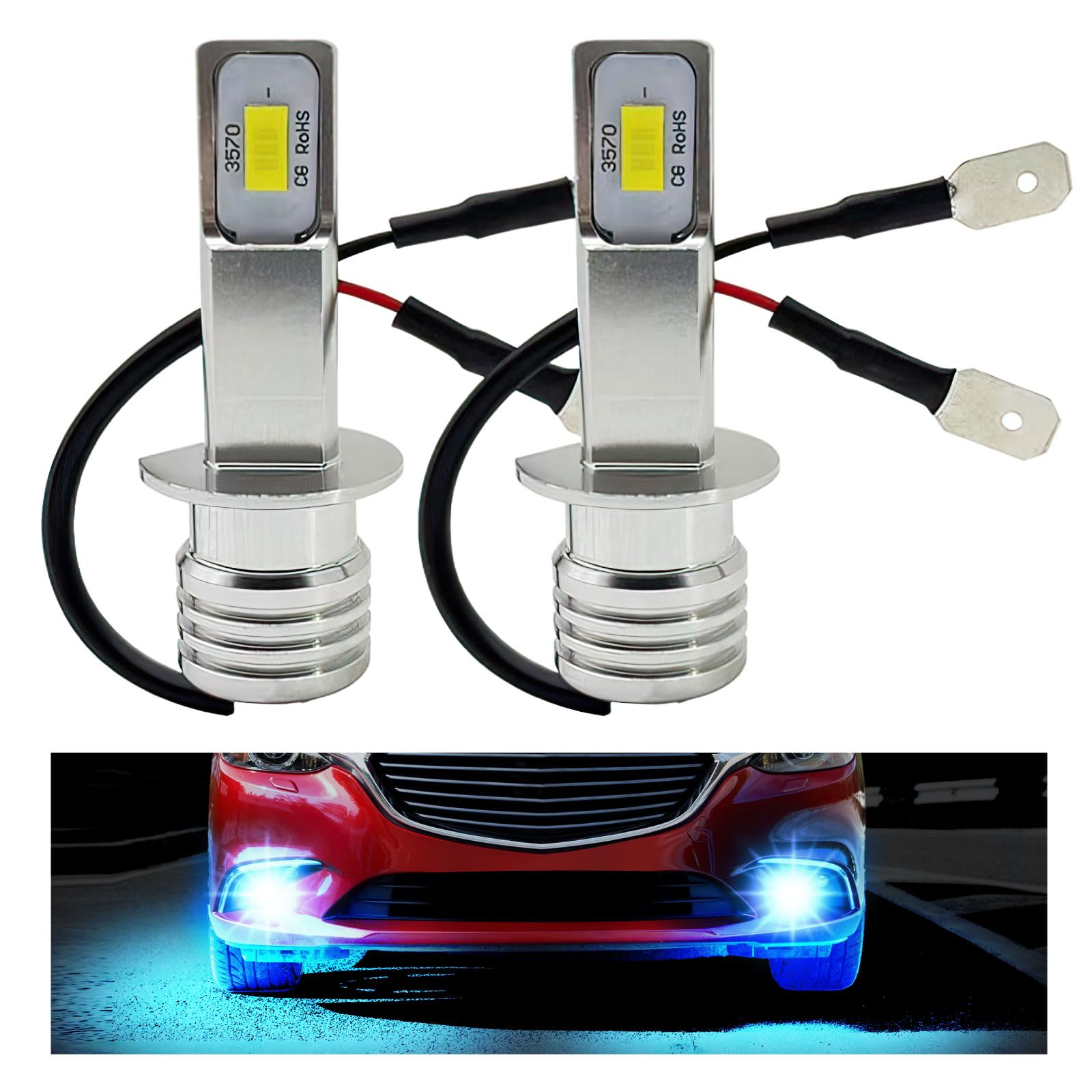 

Противотуманная светодиодная фара Meliore H3 24 В, короткая лампа, передний профиль, Giga Ranger, левая синий