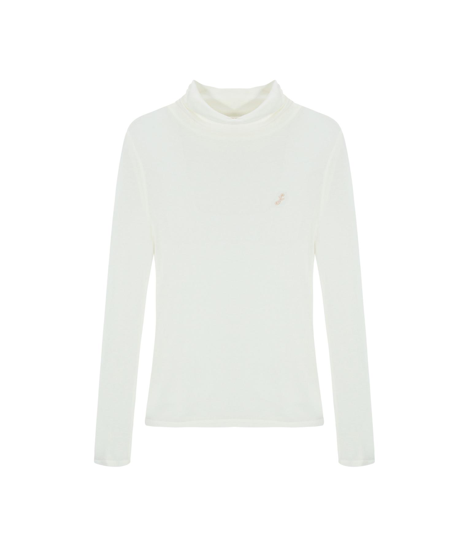 Ray Avery Wool Tencel Turtleneck T-Shirt (Ivory) 55