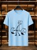 2026 New Arrival 100 Cotton Tshirt Funny Stickunisex Lifting Barbell Sketch Fitness Print Crew Neck Unisex Casual Short Sleeve Tee