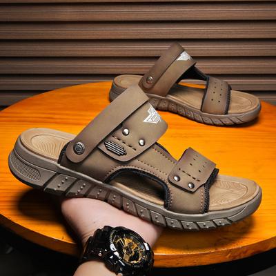 Herensandalen strandschoenen zachtzool antislip jeugd 2025 nieuw buitensport trendy dikzool zomers ademend herenschoenen