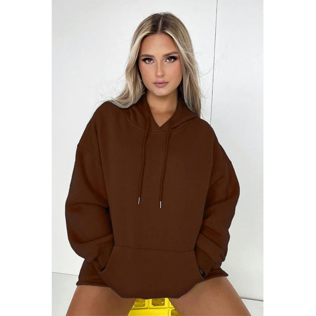 Autumn and Winter New Product Solid Color Thickened Velvet, Hooded Long Sleeve Hoodie, Women's Fashion Casual Shorts Set