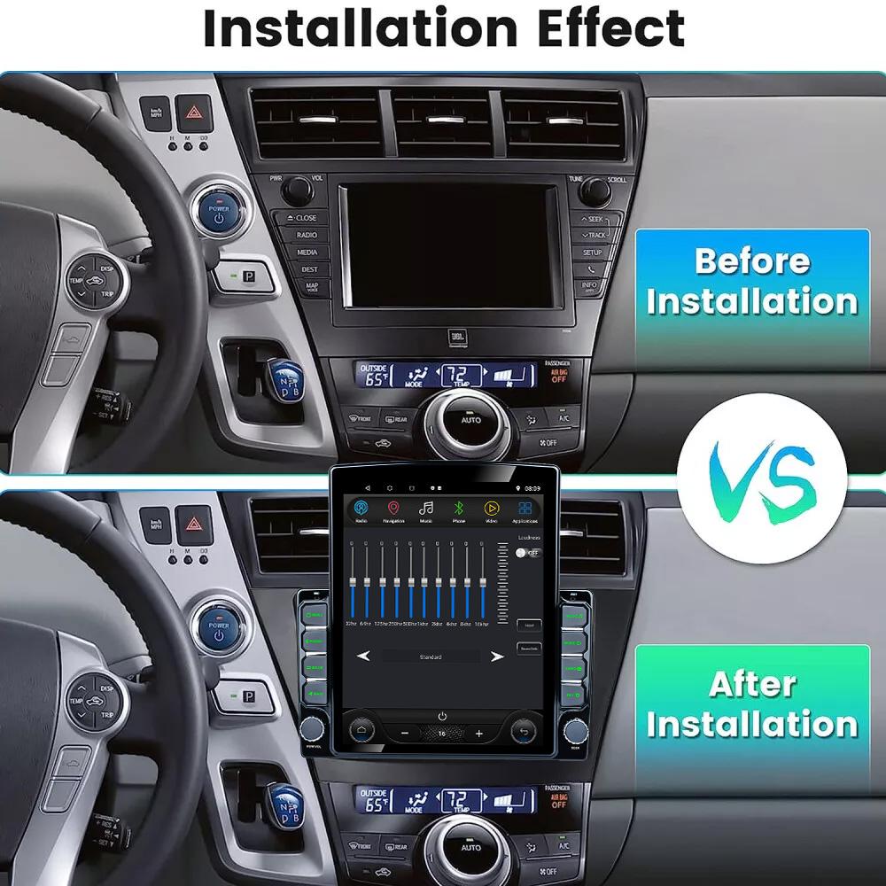 9.7" Vertical Style Tesla Screen Car Radio For Toyota Prius V Plus Alpha 2012-2015 GPS Navigation Multimedia Player Carplay