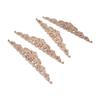 Fresh 4Pcs Wood Carving Decal Wood Carved Furniture Appliques Corner Onlay Applique Furniture Home Door Decor DIY