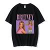 90s Singer Britney Spears Beautiful Photo Graphic Print Tshirt Fashion Hip Hop Oversized T Shirt Harajuku Short Sleeve T Shirts