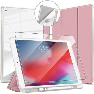 Case + Tempered Glass - Silicone - iPad Air 3 / Pro 10.5 Inches - Reinforced Protection - Pen Holder - Pink