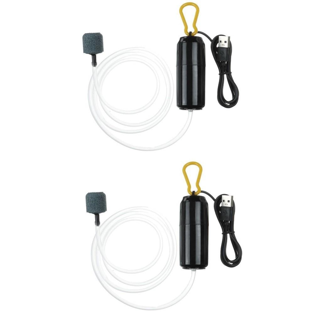 Aquarium Air Pump 100cm 7.5x3cm Aerator Air Compressor