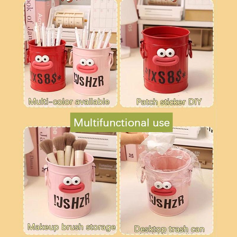 Big Mouth" Iron Pen Container Iron Pen Holder Student Desktop Iron Barrel Office
