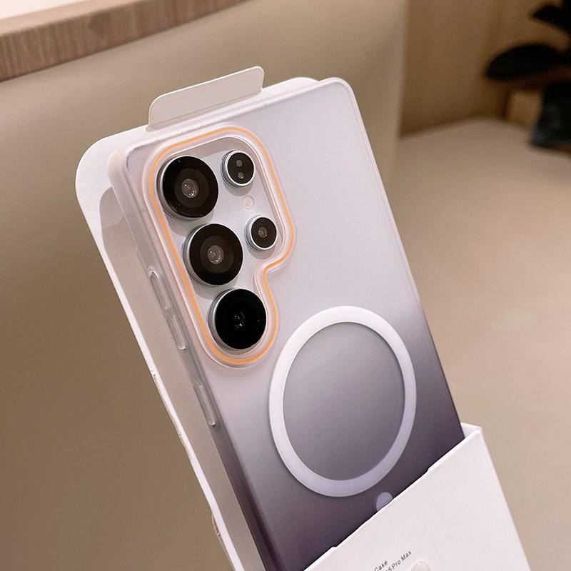 Gradient Color Matte Clear For Magsafe Wireless Charge Case For Samsung Galaxy S26 Plus S25 S24 S23 S22 Ultra Magnetic Cover