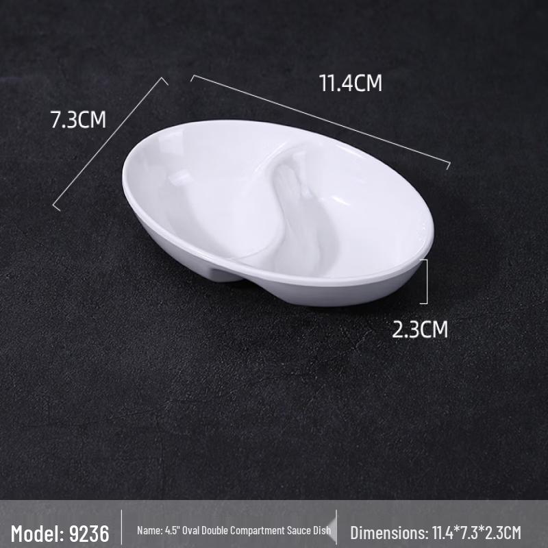 Commercial Melamine Double-Grid Serving Dish