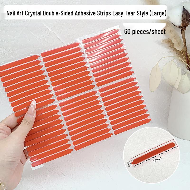 

Прозрачные двухсторонние клейкие полоски для легкого отрыва, для демонстрации ногтей - носимые и настраиваемые