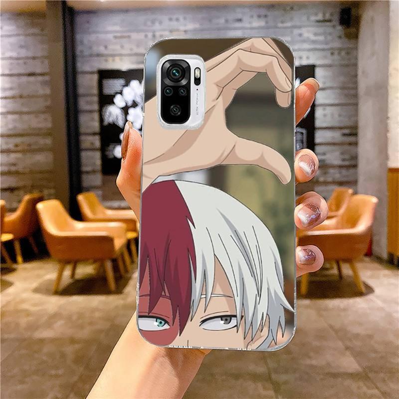 Shoto Todoroki Phone Case For Xiaomi 12 11T 10 9 Redmi Note 11 10 10S Pro Redmi 9 9A 8 Transparent Phone Cover