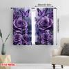 2pcs,2D Plane Printing Pattern Curtains Purple Dreamscape Versatile 100% Polyester (without Rod) Versatile All Ldeal for