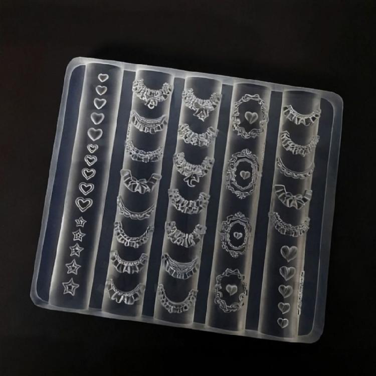 Reusable 3D Sculpting Silicone Mould High Elastics Tool For Creative Nail Art Designs And Craft Decorations