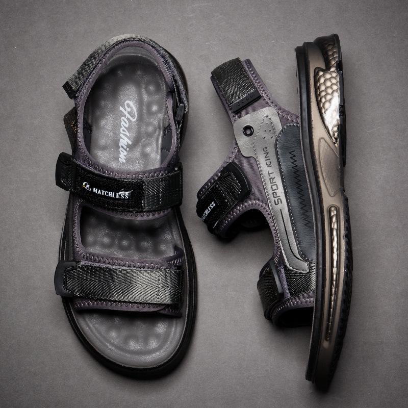 

Сандалии мужские летние 2025 года, новые дышащие удобные спортивные повседневные пляжные туфли для подростков и студентов, модные сандалии 38